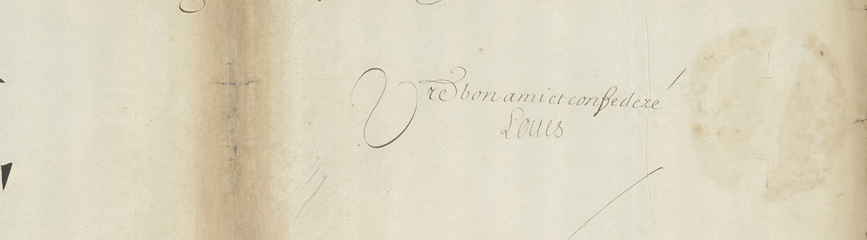 Handtekening van Lodewijk XIV